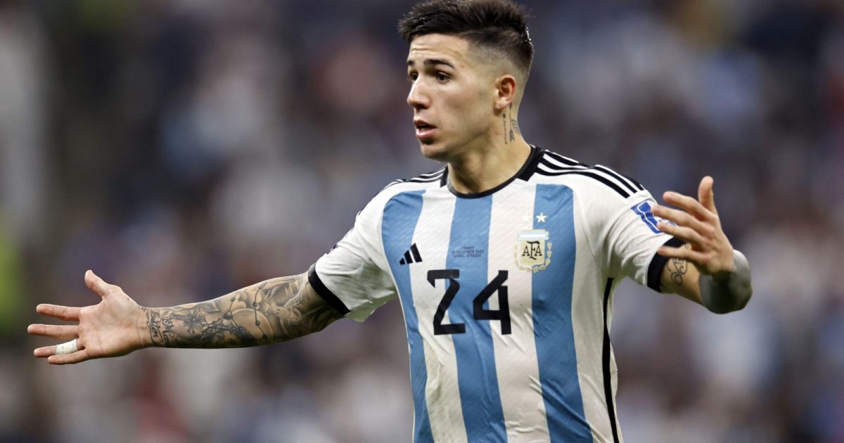 Liverpool transfer target Enzo Fernandez of Argentina during the FIFA World Cup Qatar 2022 final match between Argentina and France at Lusail Stadium on December 18, 2022 in Al Daayen, Qatar. AP