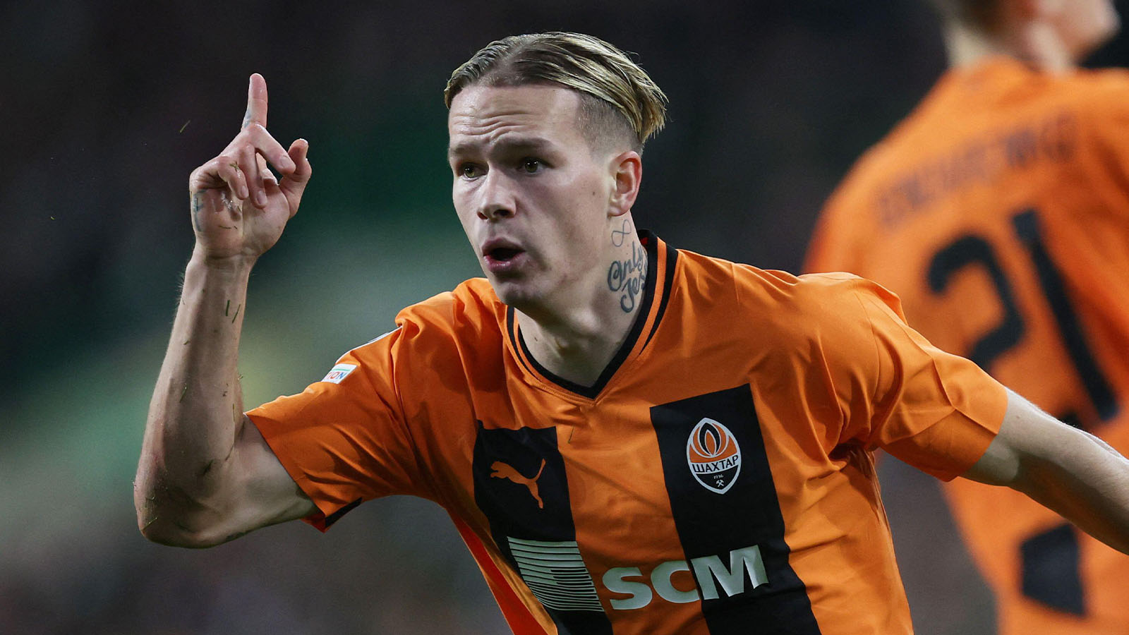 Celtic v Shakhtar Donetsk - Celtic Park, Glasgow, Scotland, Britain - October 25, 2022 Shakhtar Donetsk's Mykhailo Mudryk celebrates scoring their first goal