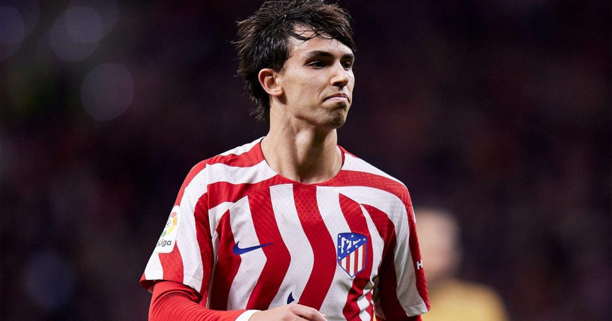 Joao Felix of Atletico de Madrid during La Liga football match between Atletico de Madrid and FC Barcelona at Civitas Metropolitano Stadium in Madrid, Spain, January 8, 2023