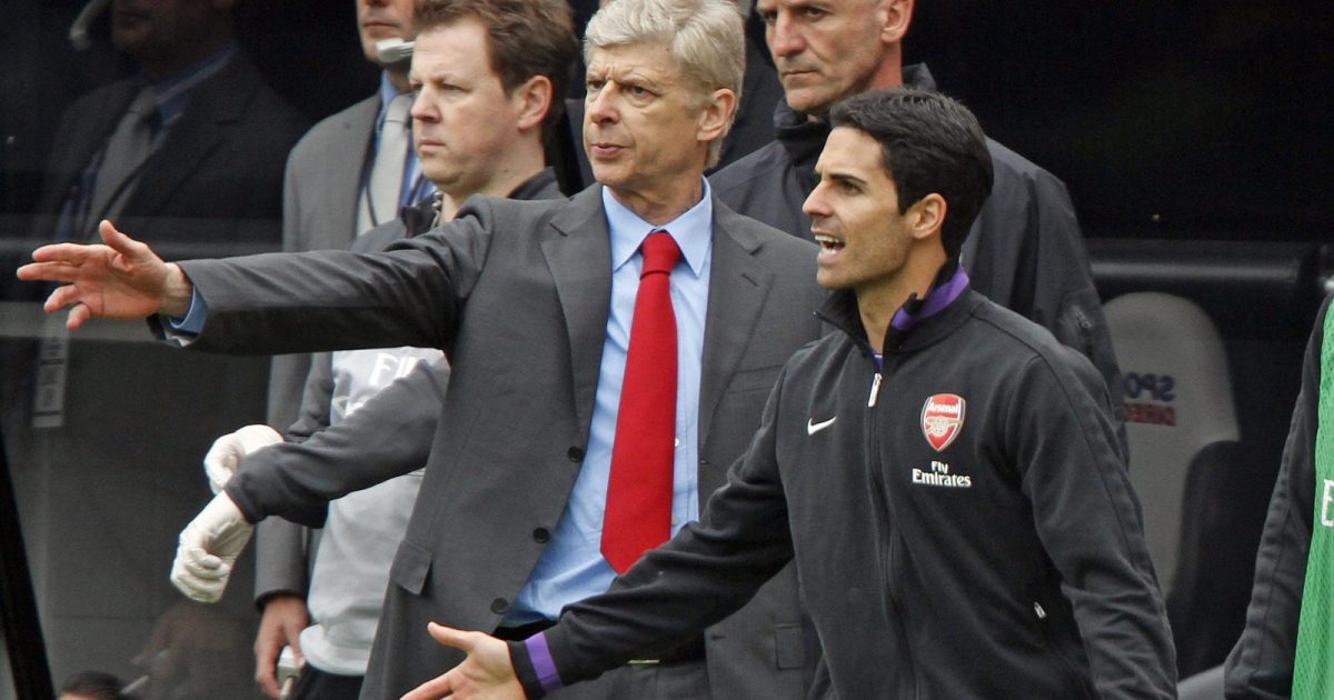 Arsene Wenger Mikel Arteta Arsenal, St. James' Park, Newcastle, May 2013