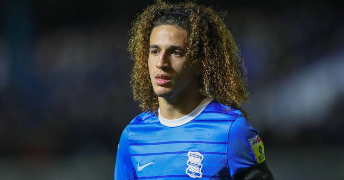 Hannibal Mejbri #6 of Birmingham City during the Sky Bet Championship match Birmingham City vs Hull City at St Andrews, Birmingham, United Kingdom, 30th December 2022.