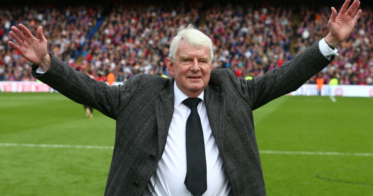 John Motson before his last Match of the Day commentary at Selhurst Park, London, May 2018.