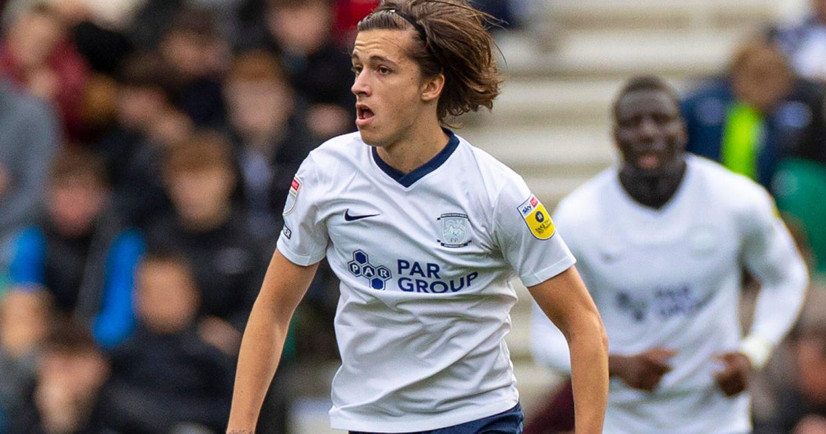 Álvaro Fernández (2) of Preston North End during the Sky Bet Championship match between Preston North End and Stoke City at Deepdale, Preston on Saturday 15th October 2022.
