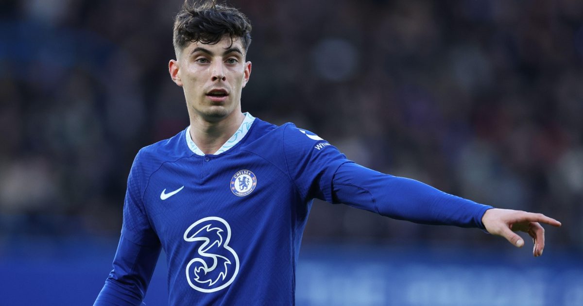 Kai Havertz during the Premier League match between Chelsea and Everton at Stamford Bridge, London, March 2023.