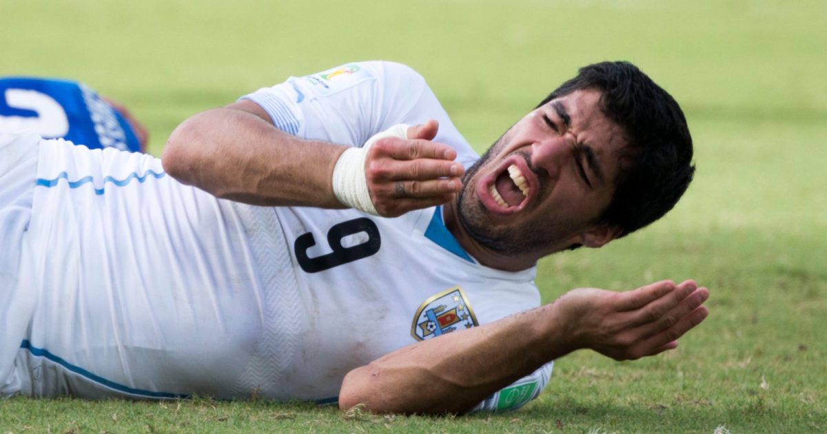 Natal, Brazil. 24th June, 2014. Luis Suarez (URU) Football/Soccer : FIFA World Cup Brazil 2014 Group D match between Italy 0-1 Uruguay at Estadio das Dunas in Natal, Brazil .