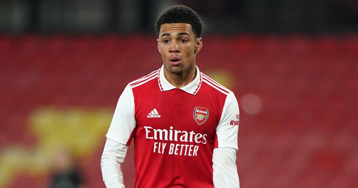 Ethan Nwaneri during the FA Youth Cup match between Watford and Arsenal at Vicarage Road, Watford, February 2023.