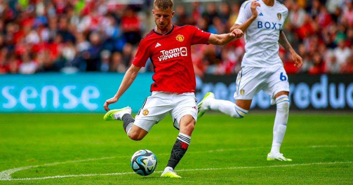 Oslo, Norway, 12th July 2023. Manchester United's Mason Mount on the ball in the match beween Manchester United and Leeds United at Ullevål Stadium in Oslo