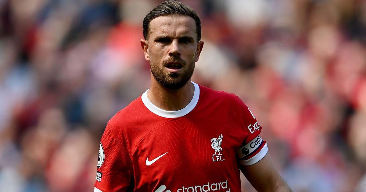 Jordan Henderson of Liverpool during the Premier League match at Anfield, Liverpool.
