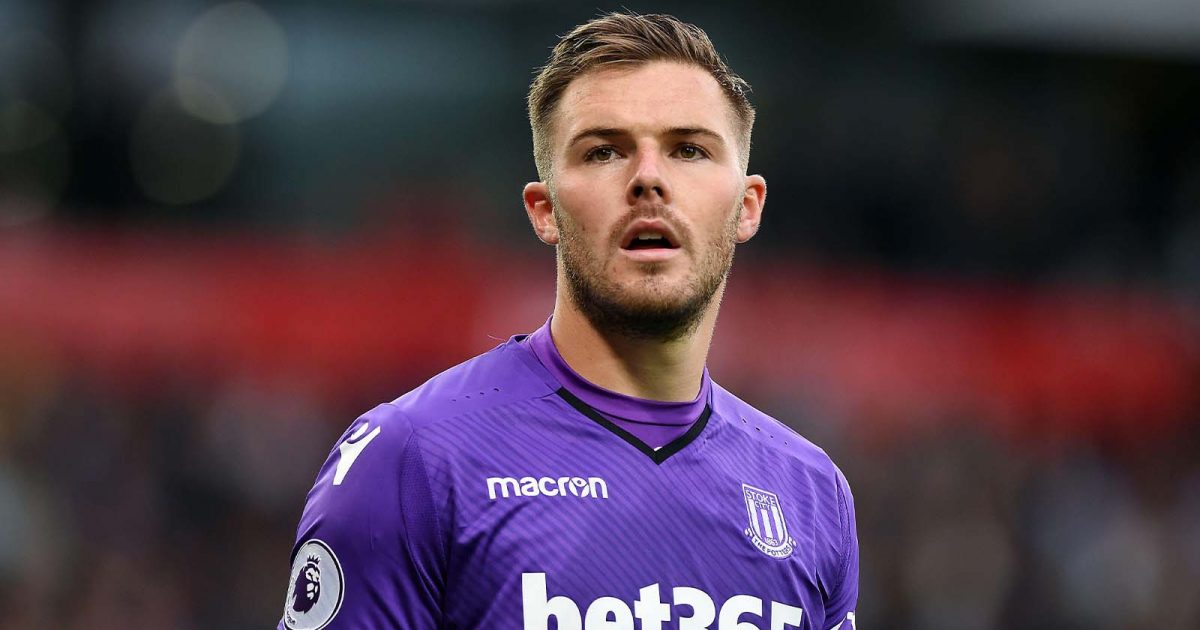 Stoke City goalkeeper Jack Butland during the premier league match at the Britannia Stadium, Stoke.