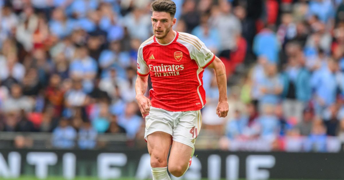 Arsenal's Declan Rice during the FA Community Shield.