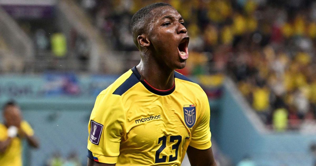 Moises Caicedo of Ecuador celebrates scoring