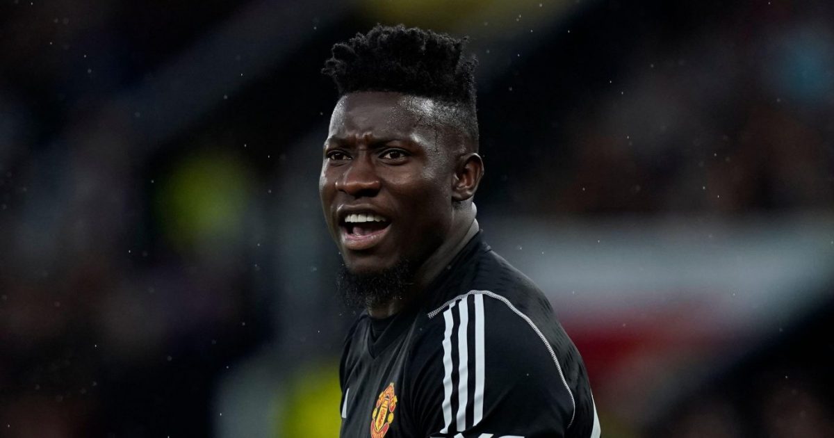 André Onana of Manchester United during the Premier League match at Old Trafford, Manchester.