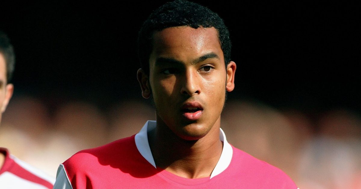 Theo Walcott during the Premier League game between Arsenal and Aston Villa at Emirates Stadium, London, August 2006.