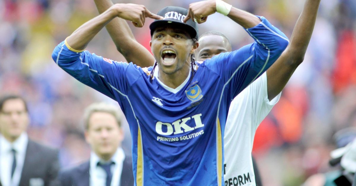 Kanu during the FA Cup final between Cardiff City and Portsmouth at Wembley Stadium, London, May 2008.