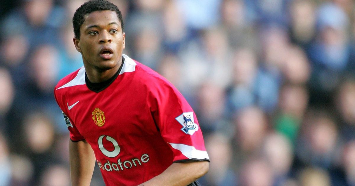 Patrice Evra during the Premier League match between Manchester City and Manchester United at City of Manchester Stadium, Manchester, January 2006.