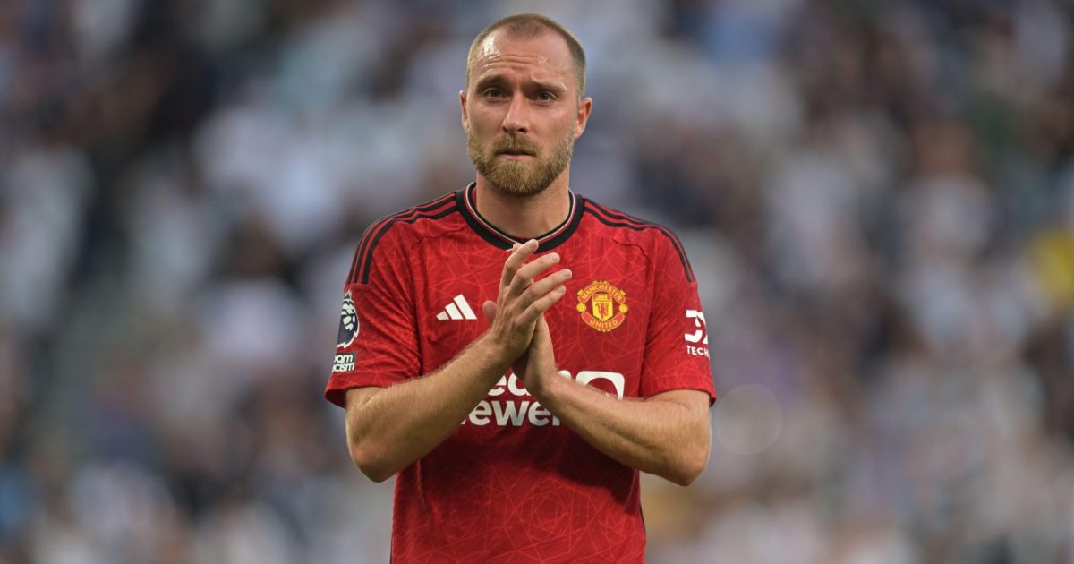 Christian Eriksen of Manchester United during the Spurs vs Manchester United