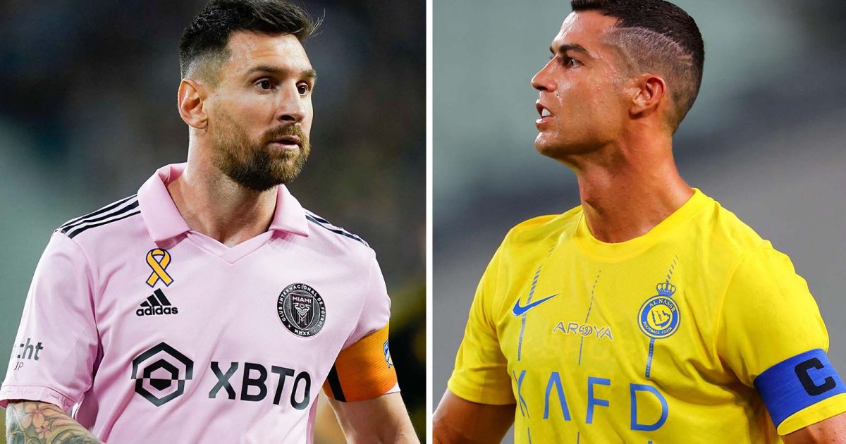 Lionel Messi of Inter Miami and Cristiano Ronaldo of Al-Nassr.