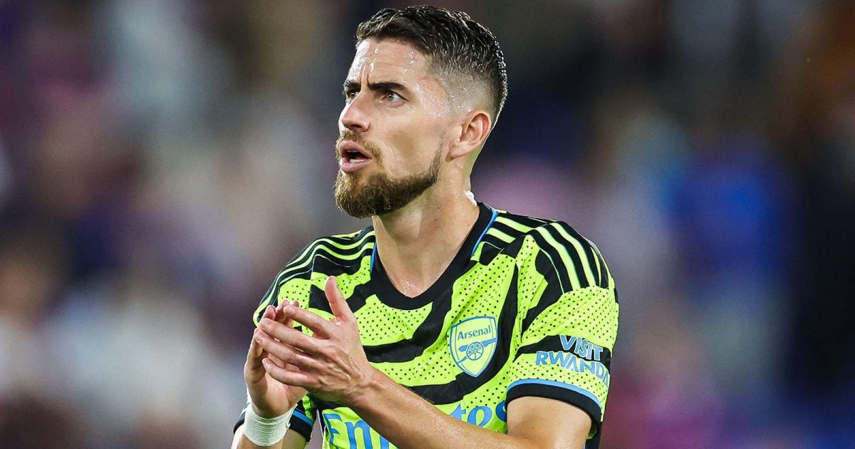 Jorginho #20 of Arsenal applauds the fans
