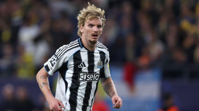 Anderlecht, Belgium. 1st Oct, 2025. Nick Woltemade of Newcastle United during the Union Saint-Gilloise vs Newcastle United UEFA Champions League match at The Constant Vanden Stock Stadium, Anderlecht.