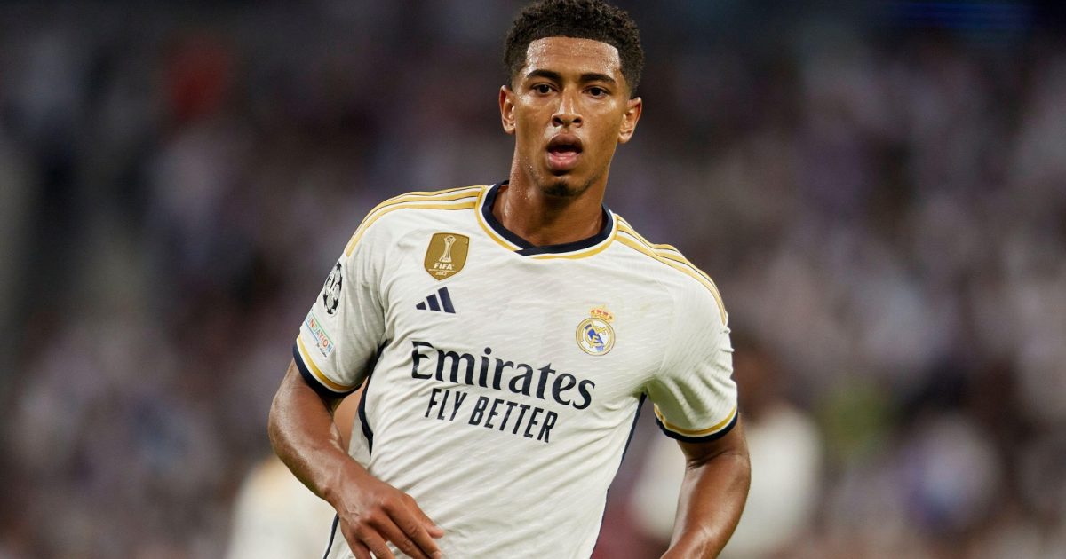 Jude Bellingham during the UEFA Champions League match between Real Madrid and Union Berlin at Santiago Bernabeu, Madrid, September 2023.