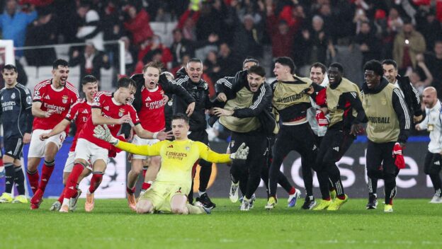 A moment to savour as Benfica's goalkeeper saved their Champions League skins.