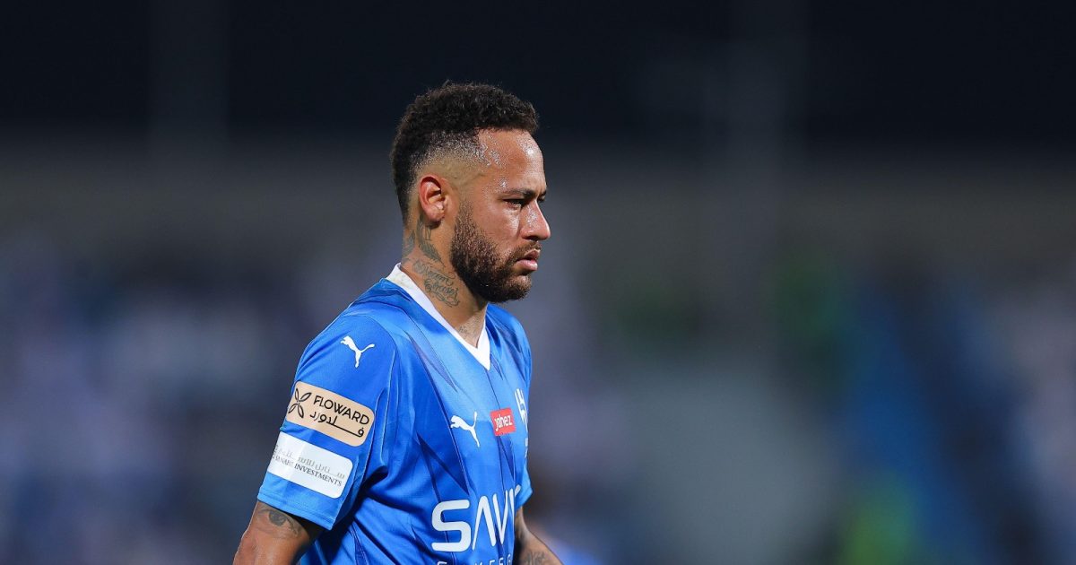 Neymar Jr of Al-Hilal SFC in action during the Match Day 8 of the SAFF Roshn Saudi Pro League 2023-24 between Al-Hilal SFC and Al-Shabab FC at the Prince Faisal bin Fahd Stadium on September 29, 2023 in Riyadh, Saudi Arabia.