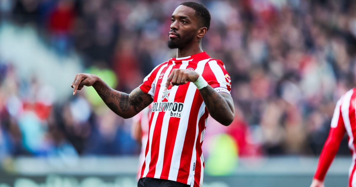 Brentford's Ivan Toney celebrates scoring the opening goal during the Premier League match at the Gtech Community Stadium, London. Picture date: Saturday April 22, 2023.