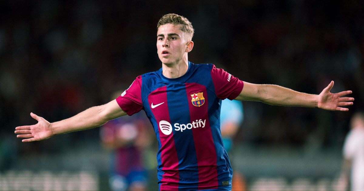 Barcelona, Spain, 25, October, 2023. Spain-Football-Champions League FC Barcelona v Shakhtar Donetsk. (32) Fermin Lopez celebrates his score.