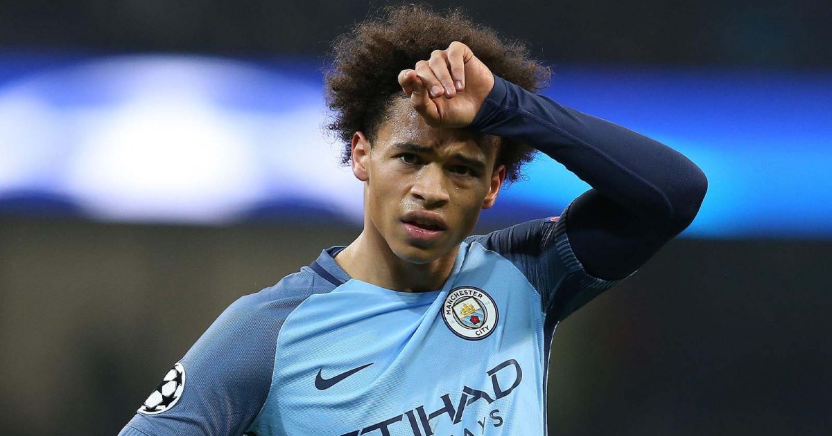 Leroy Sane playing for Manchester City in 2016