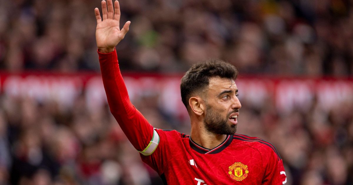 United's current captain during a Premier League match in February 2024.
