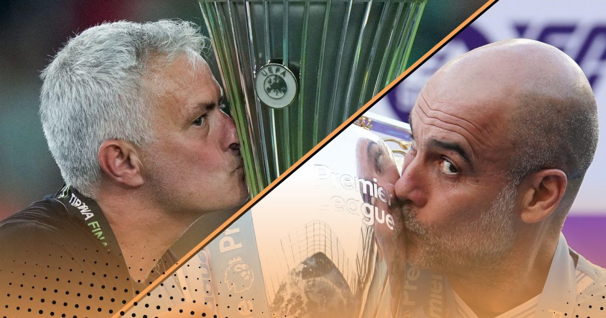 Pep Guardiola Jose Mourinho Trophies Records Poijnts Comparison