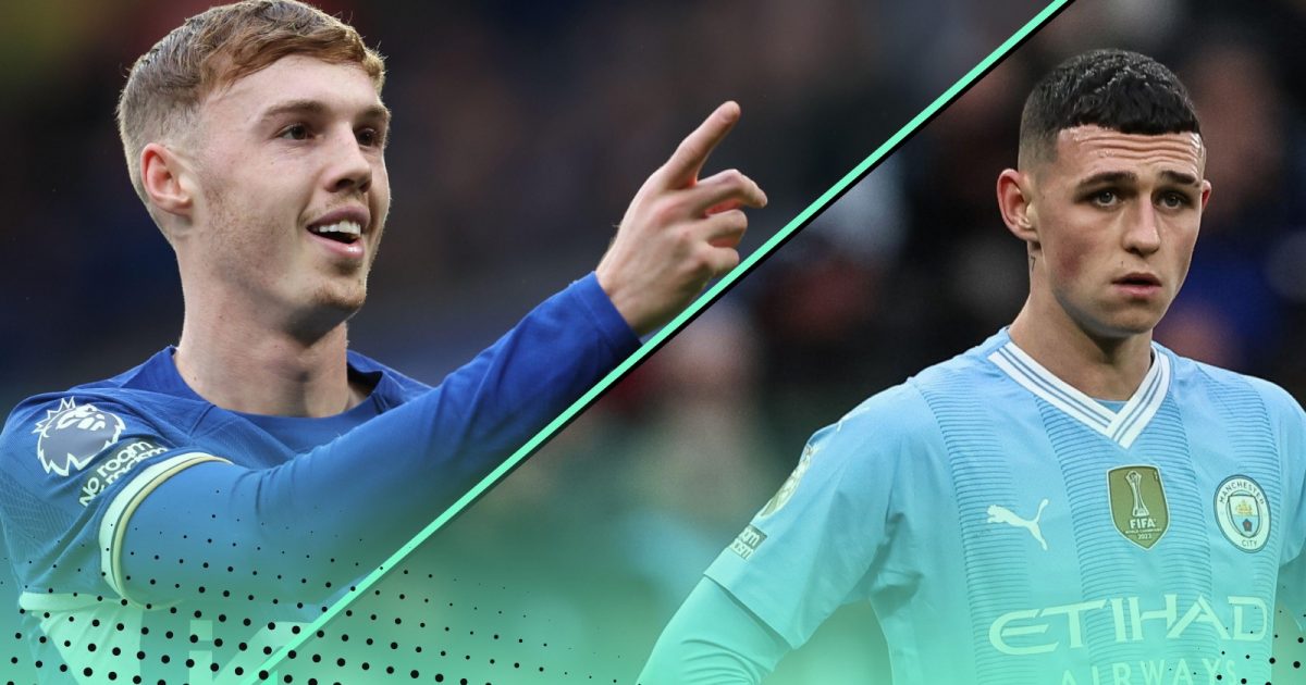 Cole Palmer Phil Foden Premier League goals and assists comparison