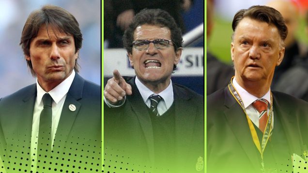 Antonio Conte, Fabio Capello and Louis van Gaal.