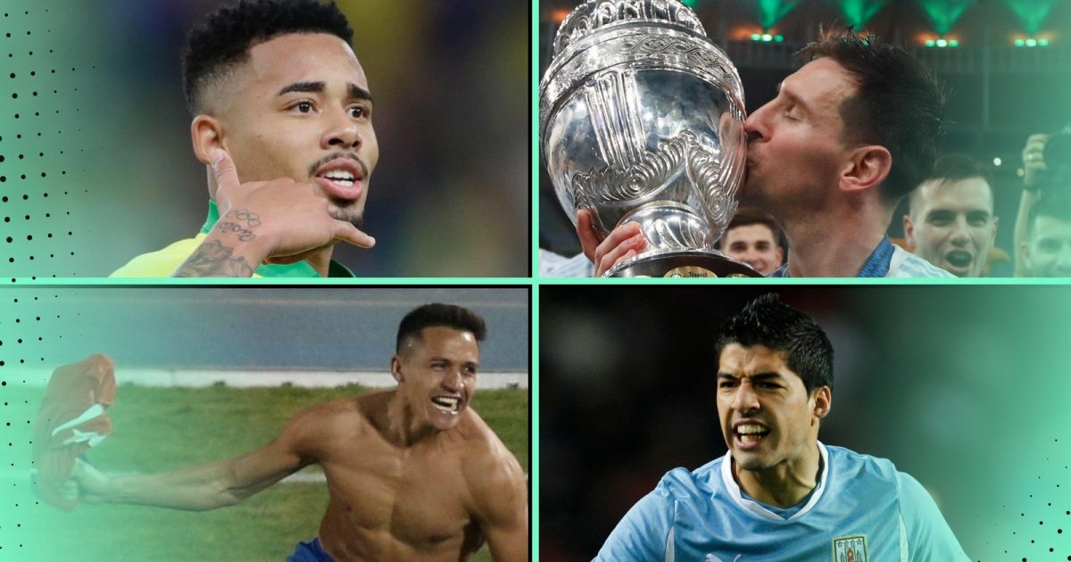 Copa America Quiz featuring Brazil Argentina Chile Uruguay Gabriel Jesus Lionel Messi Alexis Sanchez Luis Suarez
