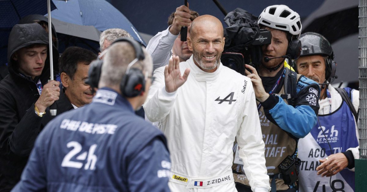 Zinedine Zidane with Alpine at the 24 Hours of Le Mans.