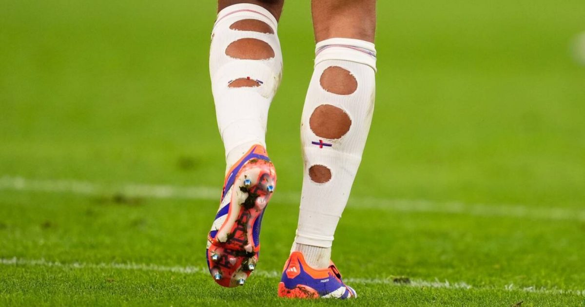 Dortmund, Germany. 11th July, 2024. England's Jude Bellingham socks during a semifinal match between Netherland and England at the Euro 2024 soccer tournament in Dortmund at Signal Iduna Park, Germany, Wednesday, July 10, 2024.Sport - Soccer . (Photo by Fabio Ferrari/LaPresse) England's Jude Bellingham socks during a semifinal match between Netherland and England at the Euro 2024 soccer tournament in Dortmund at Signal Iduna Park, Germany, Wednesday, July 10, 2024.