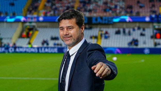 BRUGES, BELGIUM - SEPTEMBER 15: head coach Mauricio Pochettino of Paris Saint-Germain during the UEFA Champions League Group Stage match between Club Brugge and Paris Saint-Germain at the Jan Breydelstadion on September 15, 2021 in Bruges, Belgium
