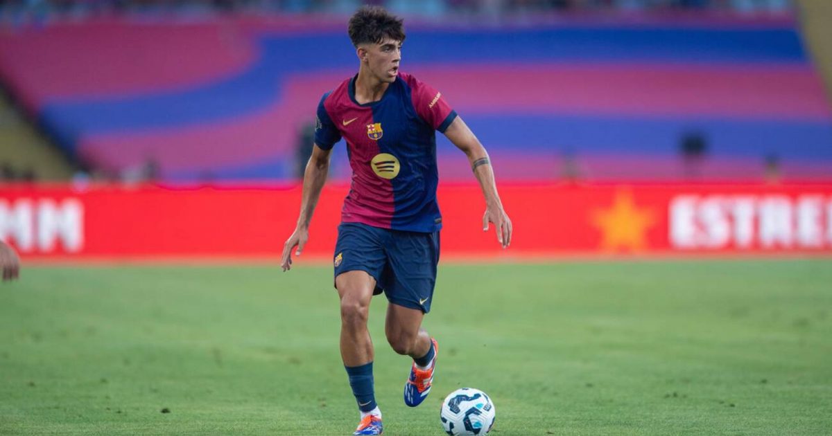 Barcelona, Esp. 12th Aug, 2024. FC BARCELONA vs AS MONACO Aug 12, 2024 Marc Bernal (28) of FC Barcelona during the match between FC Barcelona and AS Monaco corresponding to the Joan Gamper Trophy at Olimpic Stadium of Montjuic in Barcelona, Spain.
