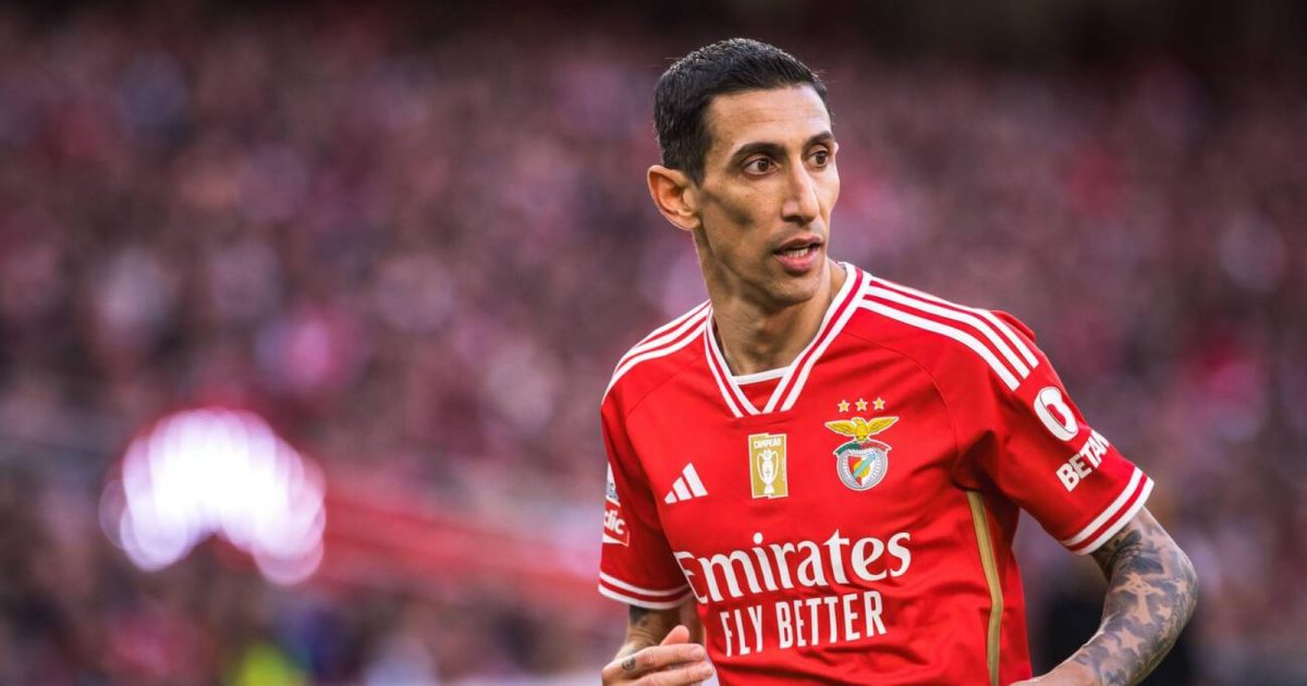 Lisbon, Portugal. 27th Apr, 2024. Angel Di Maria of SL Benfica in action during the Liga Portugal Betclic match between SL Benfica and SC Braga at Estadio da Luz. (Final score: SL Benfica 3 - 1 SC Braga)