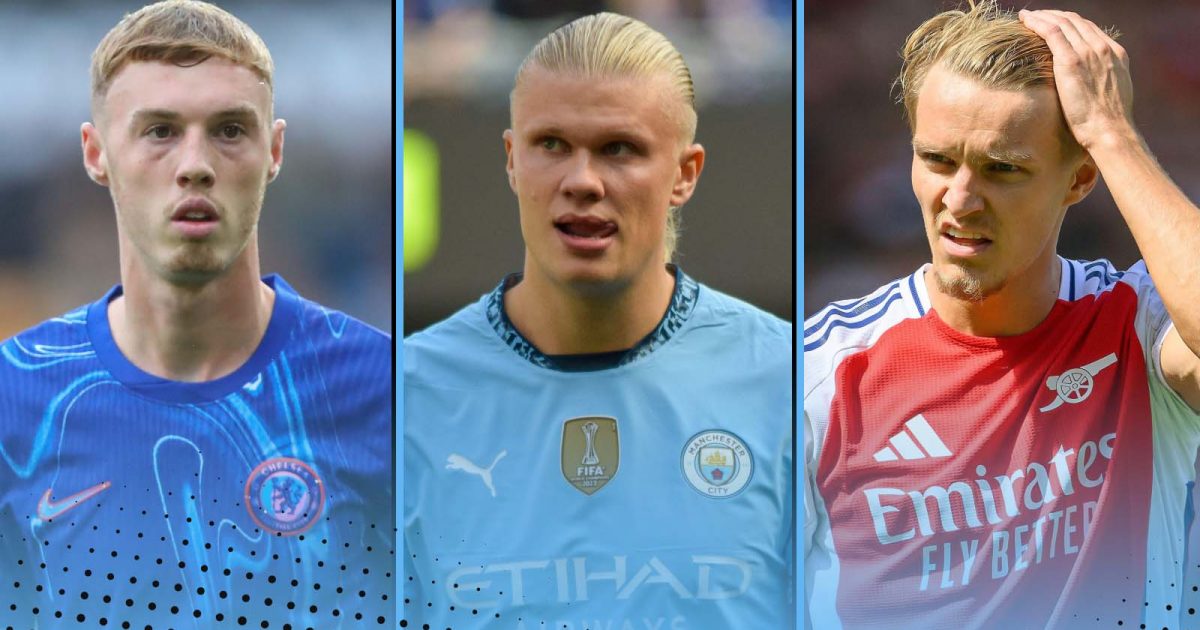 Cole Palmer, Erling Haaland and Martin Odegaard