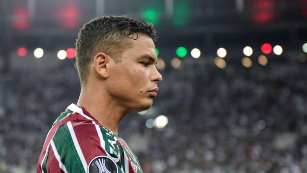 RJ - RIO DE JANEIRO - 08/20/2024 - 2024 LIBERTADORES CUP, FLUMINENSE x GREMIO - Thiago Silva, a Fluminense player, during a match against Gremio at the Maracana stadium for the 2024 Libertadores Cup championship