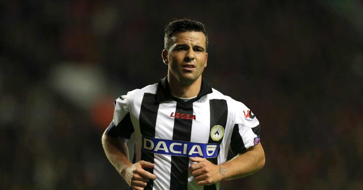 Soccer - UEFA Europa League - Group A - Liverpool v Udinese - Anfield. Antonio Di Natale, Udinese