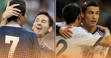 Can you name all 27 players who have played alongside both Messi and Ronaldo?