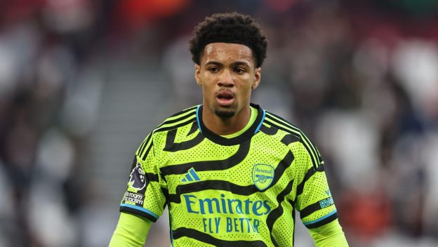Ethan Nwaneri of Arsenal during the Premier League match West Ham United vs Arsenal at London Stadium, London, United Kingdom, 11th February 2024