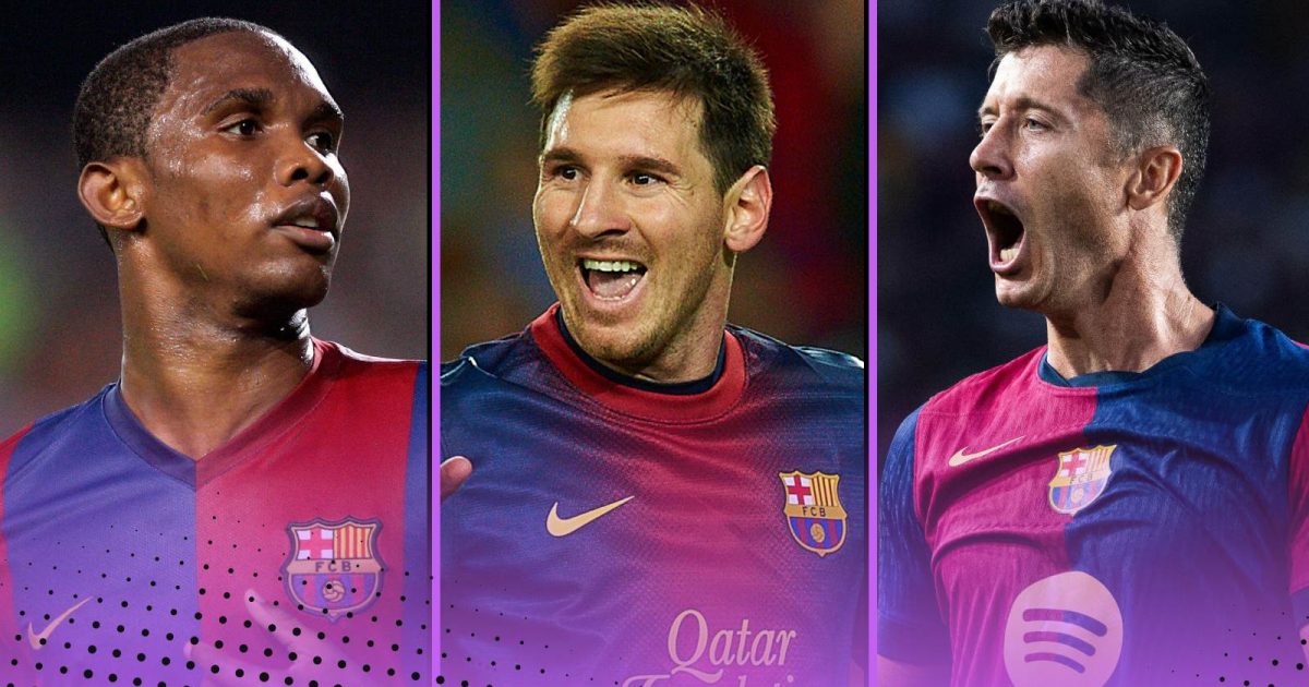 Samuel Eto'o, Lionel Messi, Robert Lewandowski.