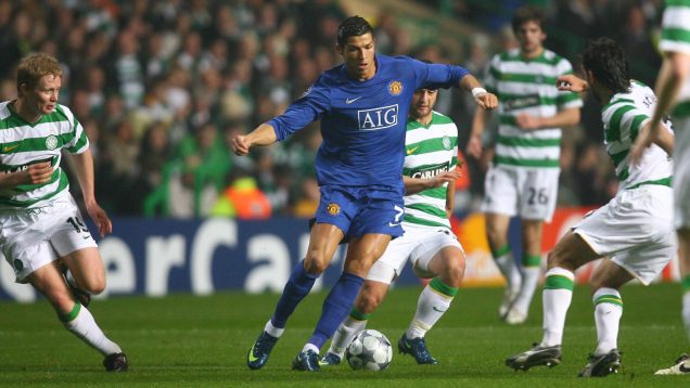 Cristiano Ronaldo Man U NOVEMBER 5 2008 Football UEFA Champions League Group E between Celtic 1 1 Manchester United at Celtic Park Glasgow Scotland