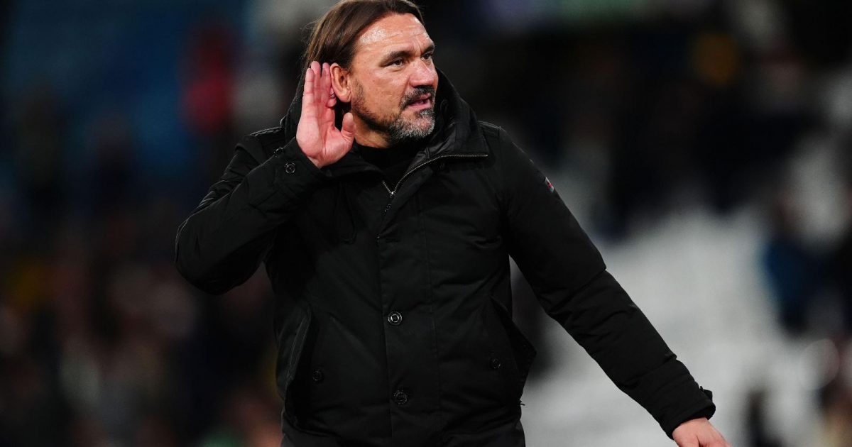 Leeds United manager Daniel Farke celebrates the win after the Sky Bet Championship match at Elland Road, Leeds. Picture date: Friday October 18, 2024.