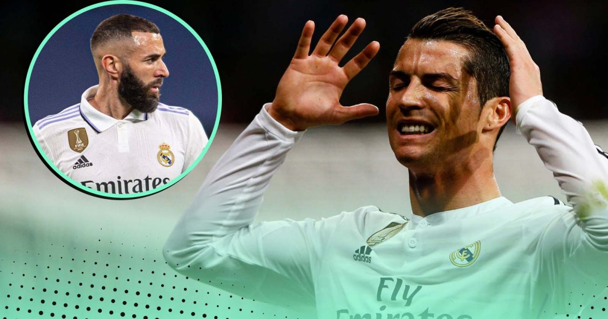 Cristiano Ronaldo and Karim Benzema of Real Madrid