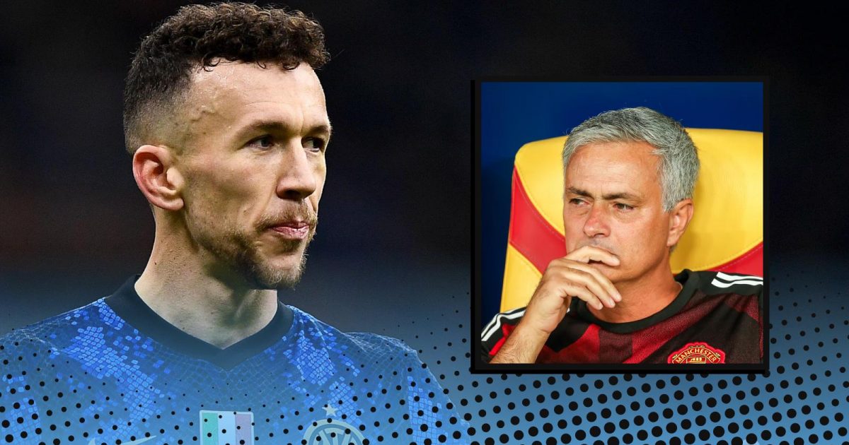 Ivan Perisic and Jose Mourinho.