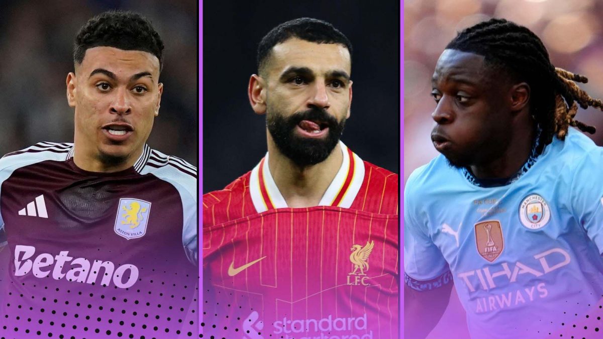 Morgan Rogers, Mo Salah and Jeremy Doku
